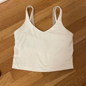 lululemon align cropped tank top in white size 4